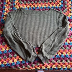 SHEIN Green Crop Sweater Size Medium